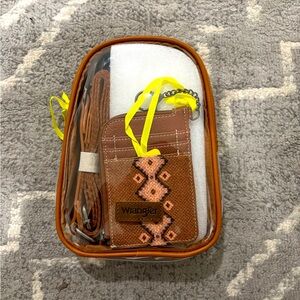 Clear wrangler bag with wallet